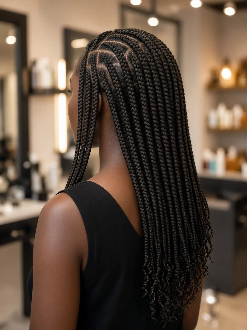 Trenzas box braids profesionales en cabello afro